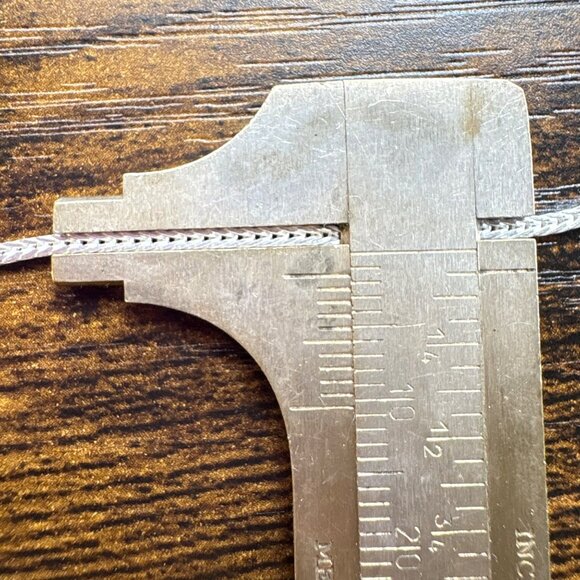 VTG Sterling Silver 925 Foxtail Link Chain Bracelet Spring Ring Clasp Size 7.25" - Picture 10 of 12